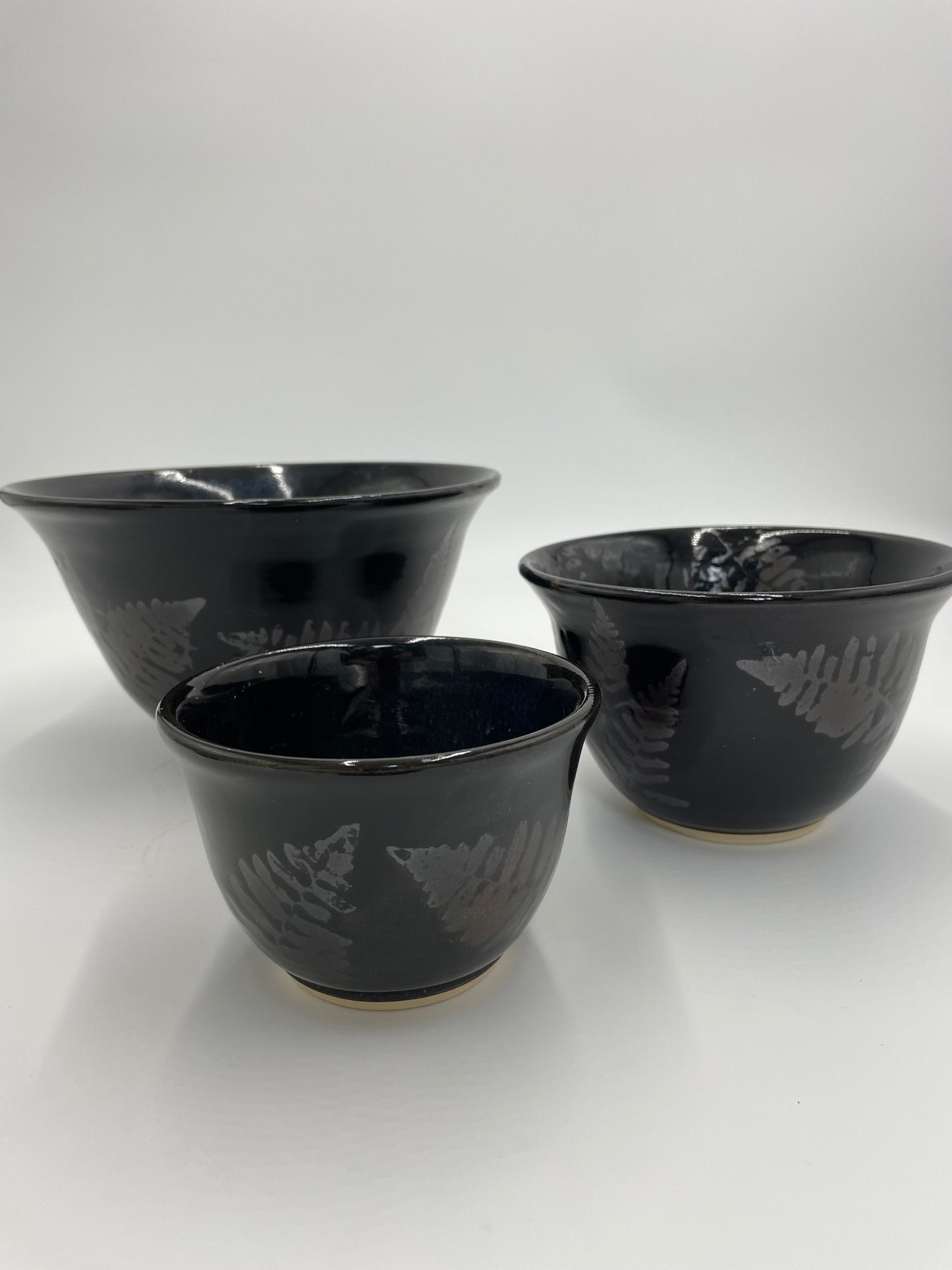 Midnight Fern Collection - Bowl Set - 3 Piece