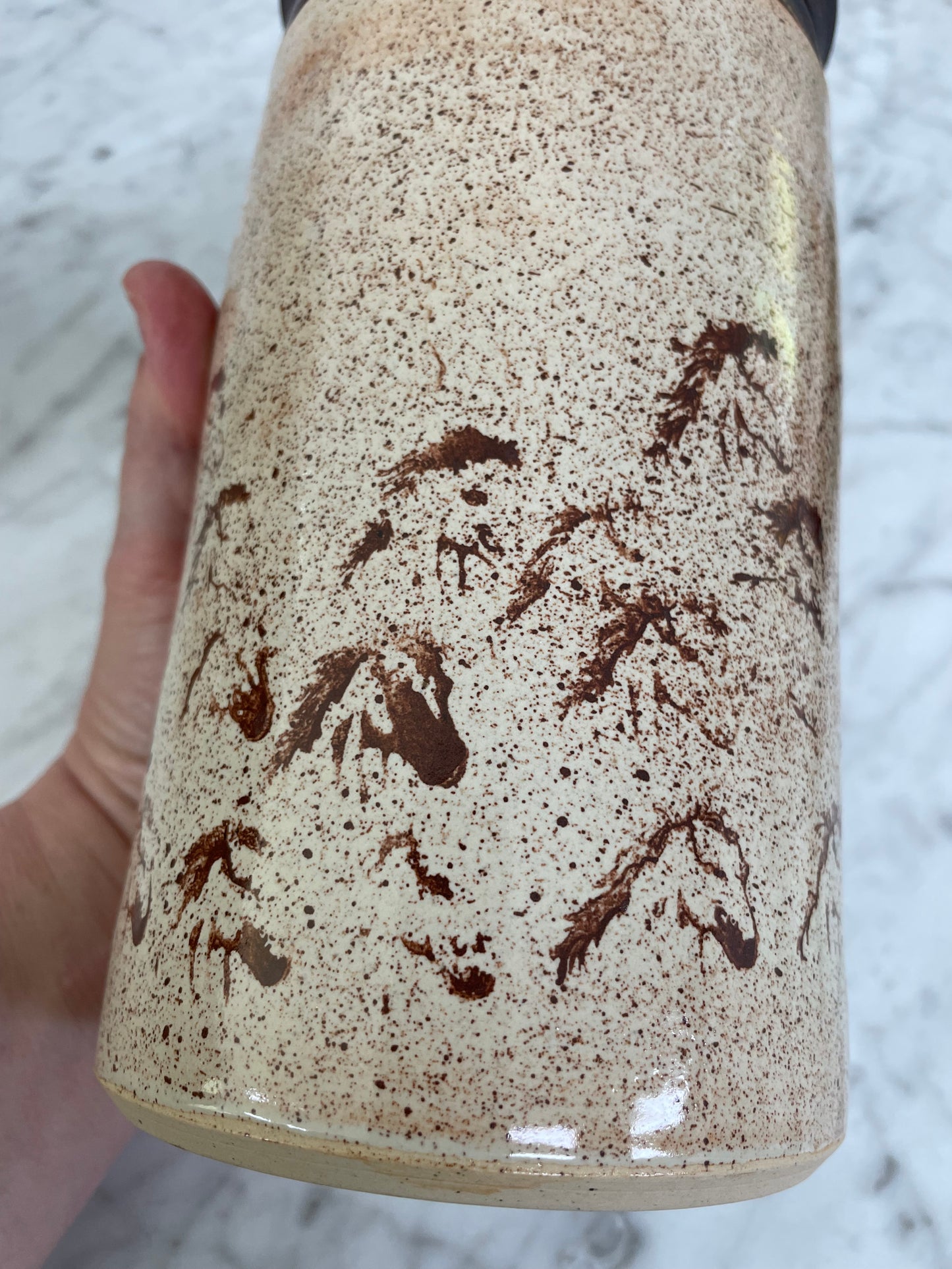 Duffield Farm Collection - Utensil Crock/Vase - "Dreaming of Horses"