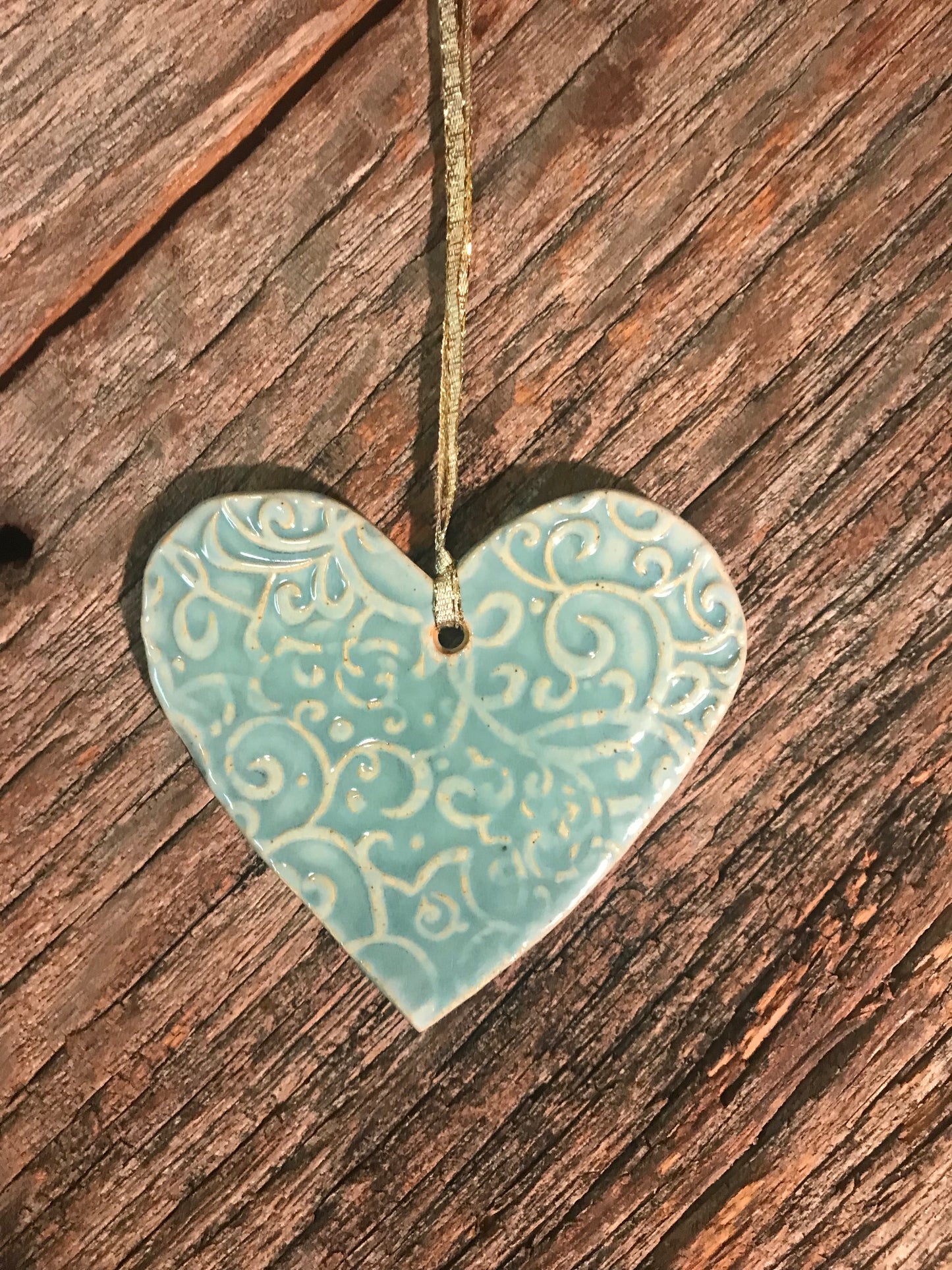 Ornament - Heart - Robin's Egg Collection