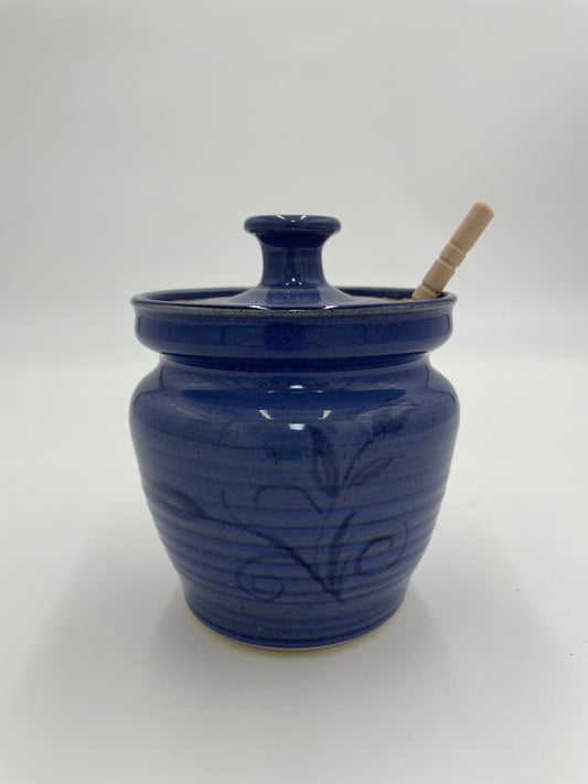 Nightfall (Blue) Collection - Honey Pot and Dipper