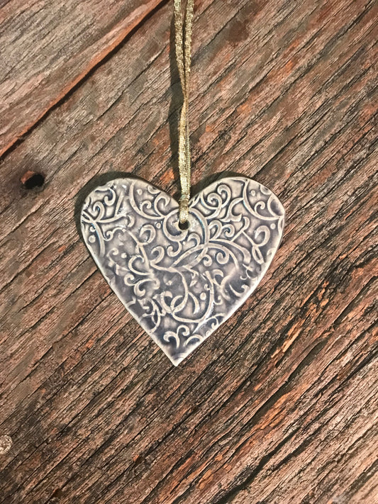 Ornament - Heart - Amethyst